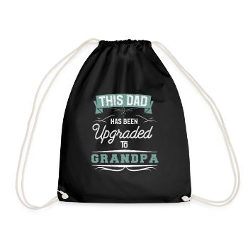 Grandpa Grandpa Gift Grandpa Becoming Grandpa - Drawstring Bag - black - Front