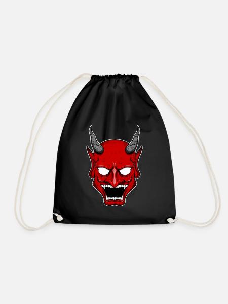 Demon devil devil - Drawstring Bag - black