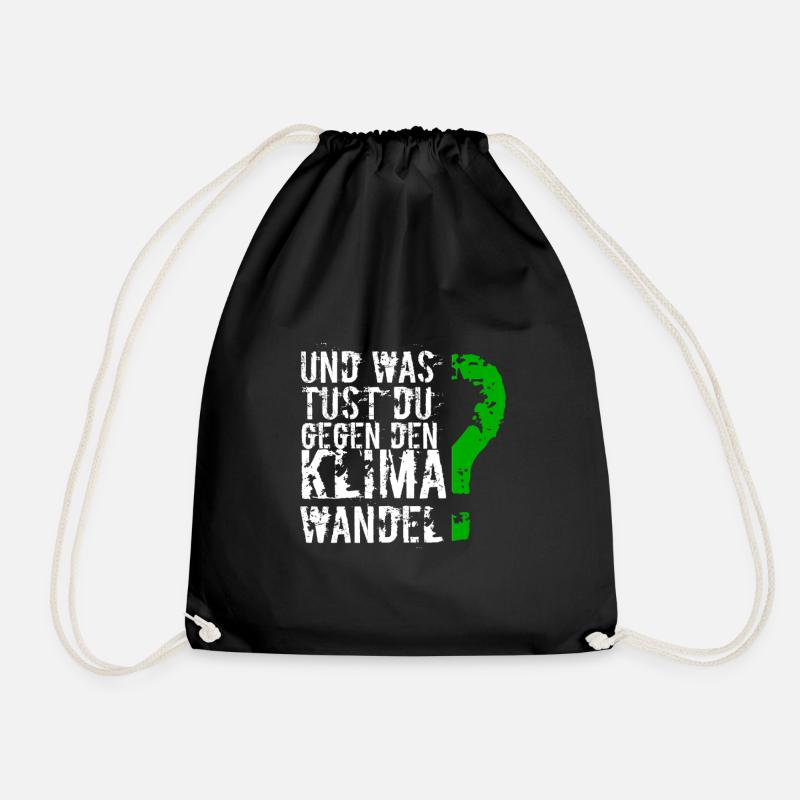 Klimawandel - Turnbeutel - Schwarz
