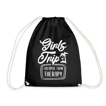 Girls Trip - Cheaper Than Therapy - Drawstring Bag - black - Front