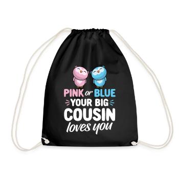 Rose ou bleu votre grand cousin vous aime - hiboux - Sac de sport léger - noir - Devant