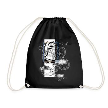 Otaku Japon E-Girl Outfit Streetwear Dragon Anime - Sac de sport léger - noir - Devant