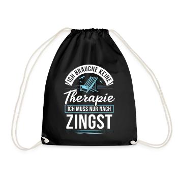 Therapie? Ich muss nur nach Zingst - Turnbeutel - Schwarz - Vorne
