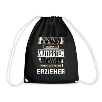 Erzieher, einer der mutigsten Männer der Welt - Turnbeutel - Schwarz - Vorne