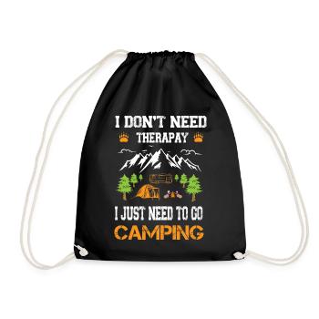 Ich brauche keine Therapie Ich muss nur zelten geh - Sac de sport léger - noir - Devant