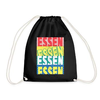 Essen Germany City Font Skyline Home - Drawstring Bag - black - Front