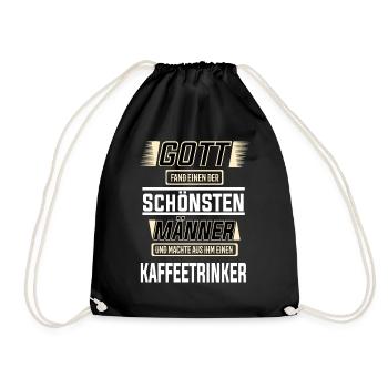 Kaffeetrinker, einer der schönsten Männer der Welt - Turnbeutel - Schwarz - Vorne