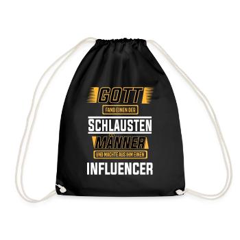 Influencer einer der schlausten Männer der Welt - Turnbeutel - Schwarz - Vorne