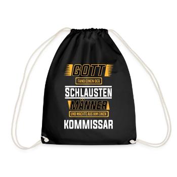 Kommissar einer der schlausten Männer der Welt - Turnbeutel - Schwarz - Vorne