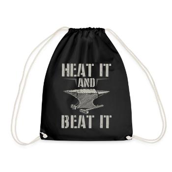 Forge sayings | Anvil Blacksmith Gift Ideas - Drawstring Bag - black - Front