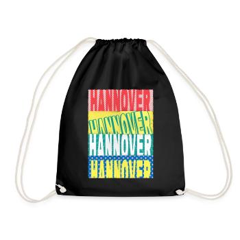 Hanovre Allemagne City Font Skyline Accueil - Sac de sport léger - noir - Devant