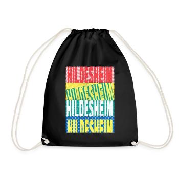 Hildesheim Allemagne City Font Skyline - Sac de sport léger - noir - Devant
