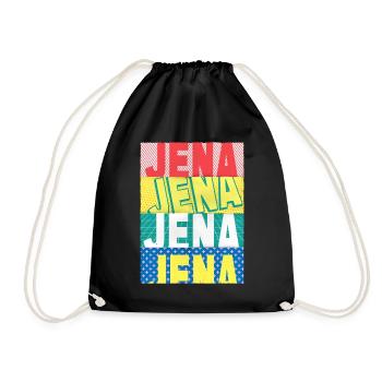 Jena Germany City Skyline Home Love - Drawstring Bag - black - Front