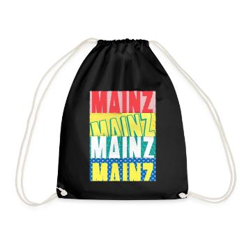 Mayence Allemagne City Font Skyline - Sac de sport léger - noir - Devant