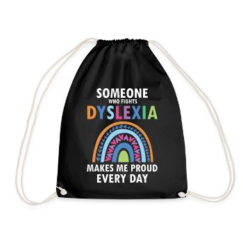Dyslexia Teacher for Legathenia Therapists - Drawstring Bag - black - Front