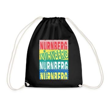 Nürneberg Allemagne City Font Skyline - Sac de sport léger - noir - Devant
