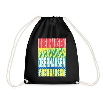 Oberhausen Germany City Font Skyline - Drawstring Bag - black - Front