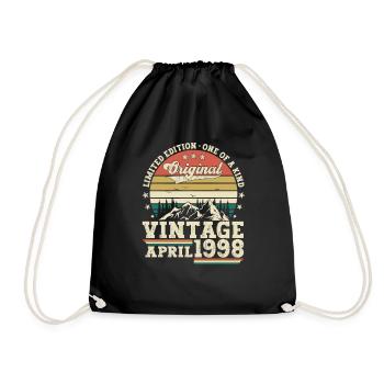 25e anniversaire Mann Original April Né en 1998 - Sac de sport léger - noir - Devant
