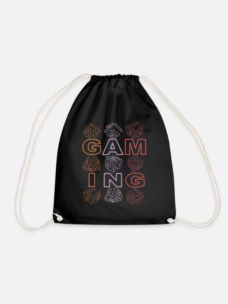 Gaming-bunt-transparent - Turnbeutel - Schwarz