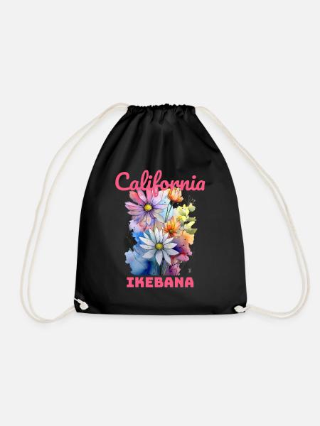 California Ikebana - Turnbeutel - Schwarz