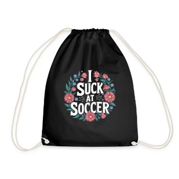 I Suck At Soccer 10 - Turnbeutel - Schwarz - Vorne