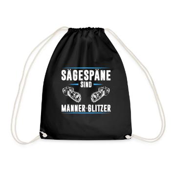 SÄGESPÄNE SIND MÄNNER GLITZER - Turnbeutel - Schwarz - Vorne