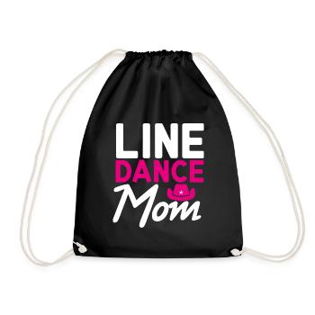 Line Dance Mom Linedance Mommy Geschenk - Turnbeutel - Schwarz - Vorne