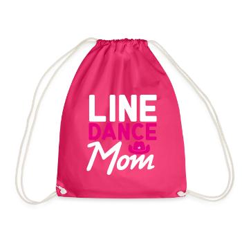 Line Dance Mom Linedance Mommy Geschenk - Turnbeutel - Fuchsia - Vorne