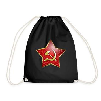 Armée soviétique Étoile Idée cadeau - Sac de sport léger - noir - Devant