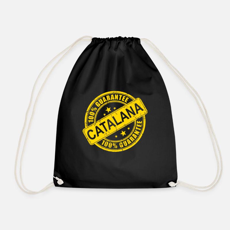 100% Garantie "Katalanisch" - Turnbeutel - Schwarz