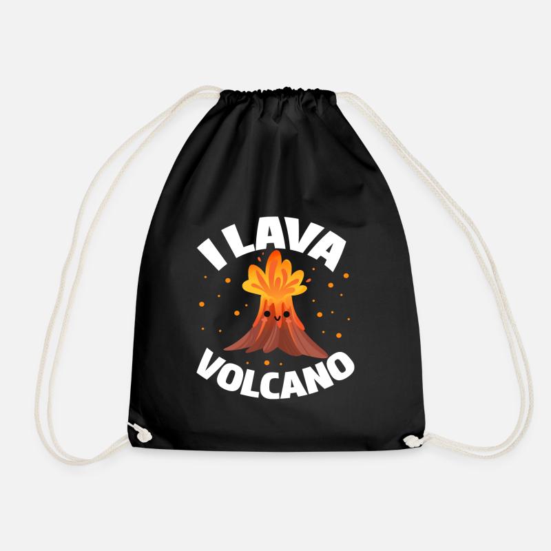 I Lava Volcano - Drawstring Bag - black