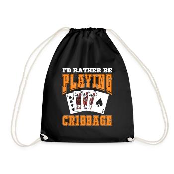 Je préfère jouer au cribbage - Sac de sport léger - noir - Devant