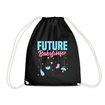 future baby-sitter Design pour une baby-sitter - Sac de sport léger - noir - Devant