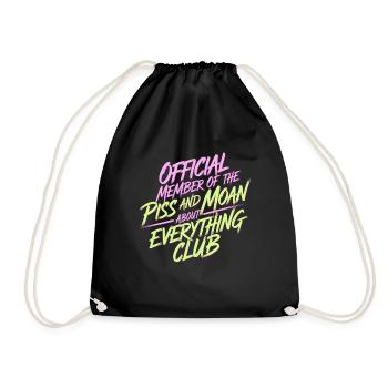 Member of Piss and Moan Club 10 - Turnbeutel - Schwarz - Vorne