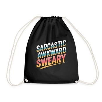 Sarcastic Awkward Sweary 7 - Turnbeutel - Schwarz - Vorne