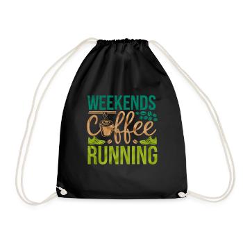 Weekends Coffee Running 6 - Turnbeutel - Schwarz - Vorne