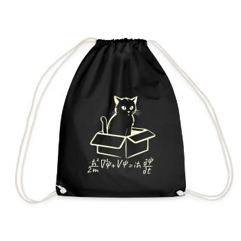 Schrödingers Katze - Turnbeutel - Schwarz - Vorne