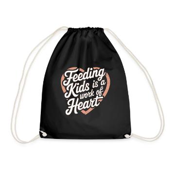 Feeding Kids Is A Work Of Heart 8 - Turnbeutel - Schwarz - Vorne
