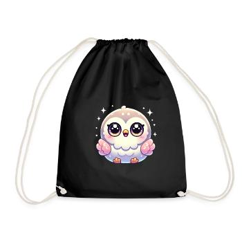 Super Cute Kawaii Baby Owl - Turnbeutel - Schwarz - Vorne