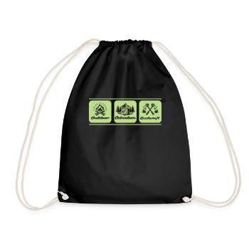 Cadeau de bushcraft d'aventure en plein air - Sac de sport léger - noir - Devant