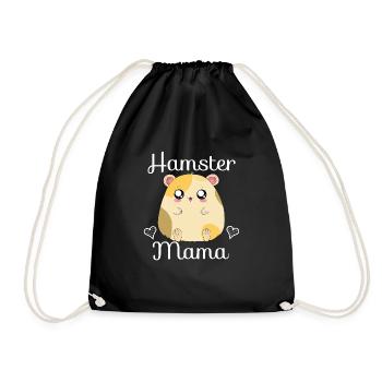 Hamster Mama - Turnbeutel - Schwarz - Vorne