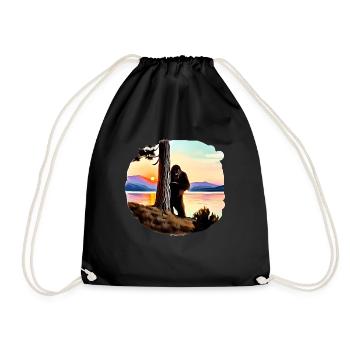 Bigfoot Lake Sunset - Drawstring Bag - black - Front