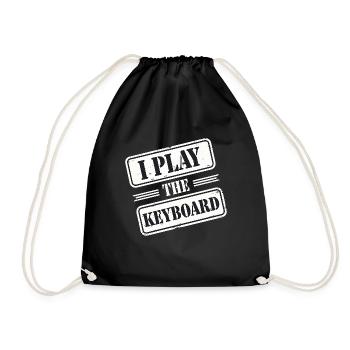 I Play The Keyboard 17 - Turnbeutel - Schwarz - Vorne