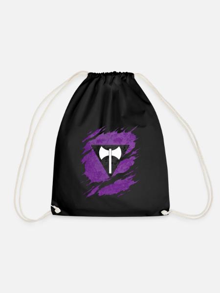 Lesben Labrys Pride Flag Ripped Reveal - Turnbeutel - Schwarz