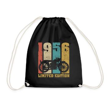 Vintage Moto 1956 Rétro Cadeau D'anniversaire - Sac de sport léger - noir - Devant