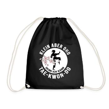 Taekwondo Kampfkunst TKD Allkampf Taekwondo-Girl - Turnbeutel - Schwarz - Vorne
