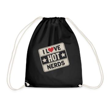 I Love Hot Nerds 24 - Turnbeutel - Schwarz - Vorne