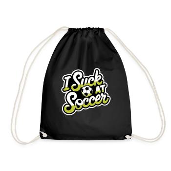 I Suck At Soccer 15 - Turnbeutel - Schwarz - Vorne