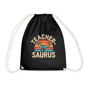 Teacher-saurus 16 - Turnbeutel - Schwarz - Vorne