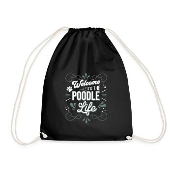 Caniche - Sac de sport léger - noir - Devant